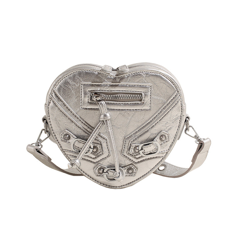Fashion Heart Shape Bag Trendy Versatile Shoulder Bag 13