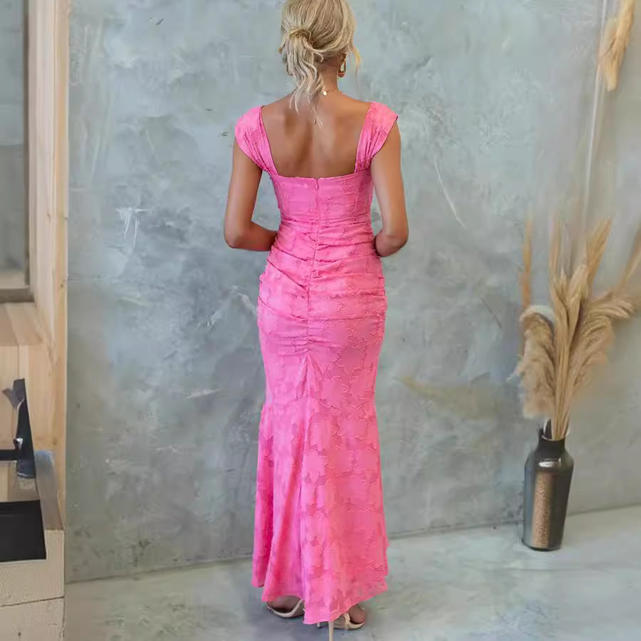 Women Sleeveless Off-Shoulder Solid Dress 5