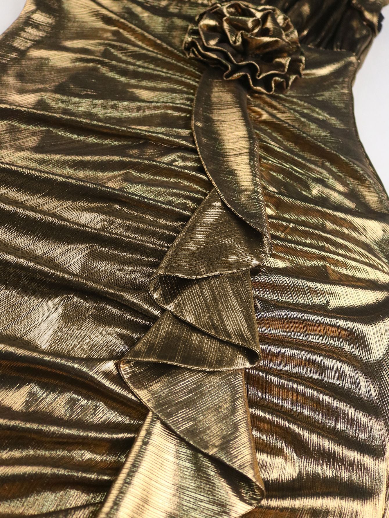 Women sexy v-neck pleated fishtail Formal Party Dress 9