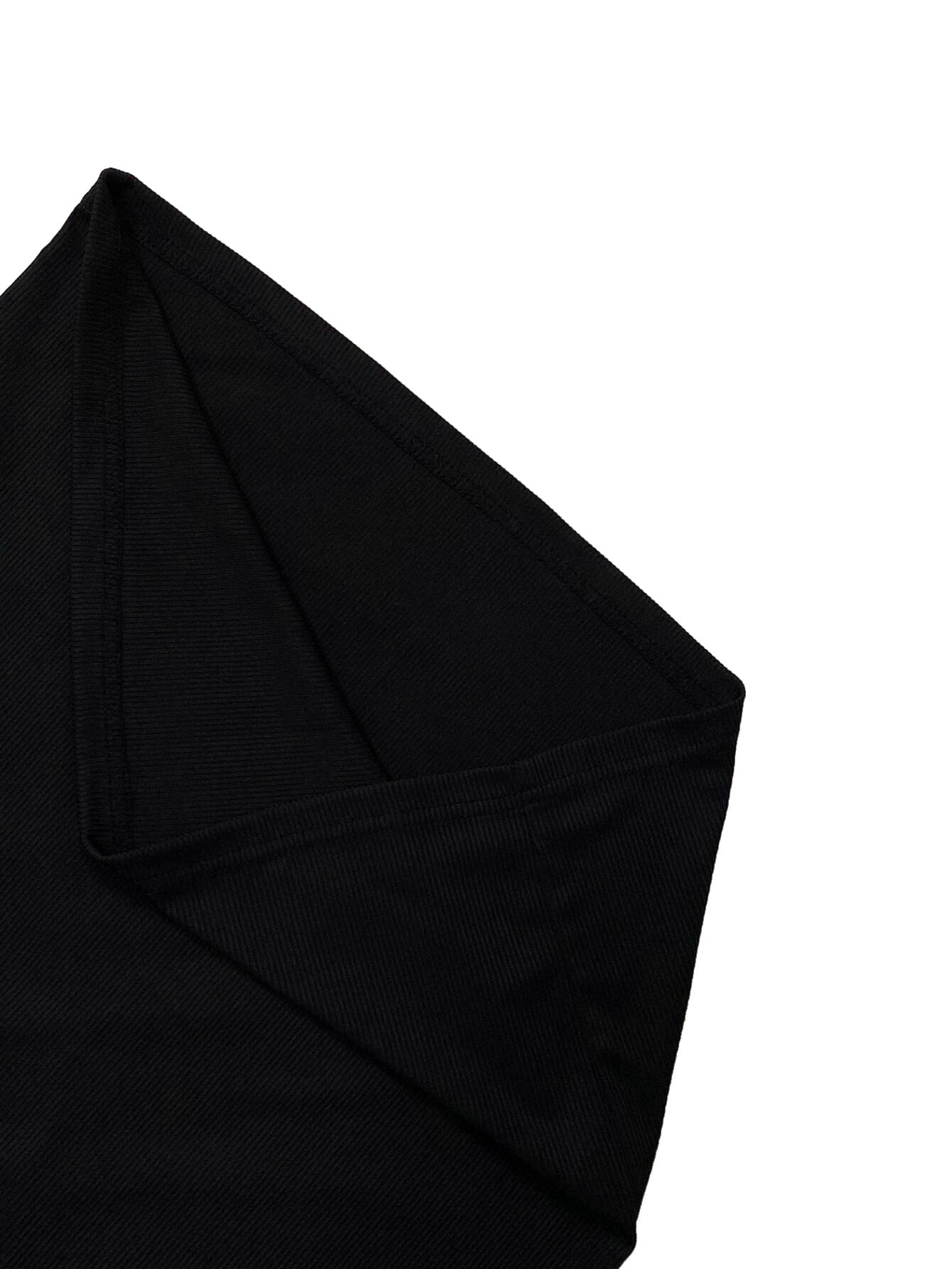 Women Long Sleeve Ribbed Sexy U-neck dress 7