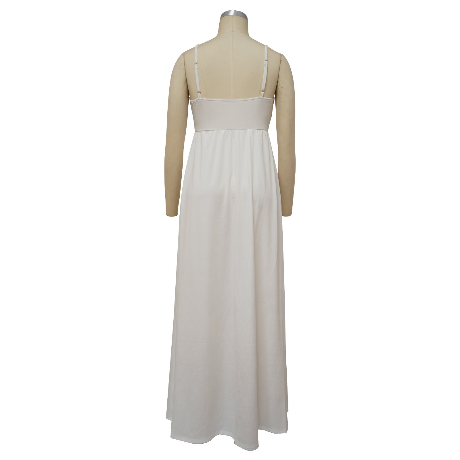 Women Sexy strap Irregular V-neck Slit Long T-Shirt 9