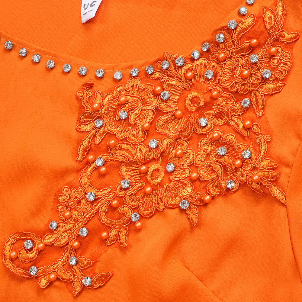 African Women's Plus Size Embroidered Beaded Chic Career Two Piece Pleated Skirt Set 19