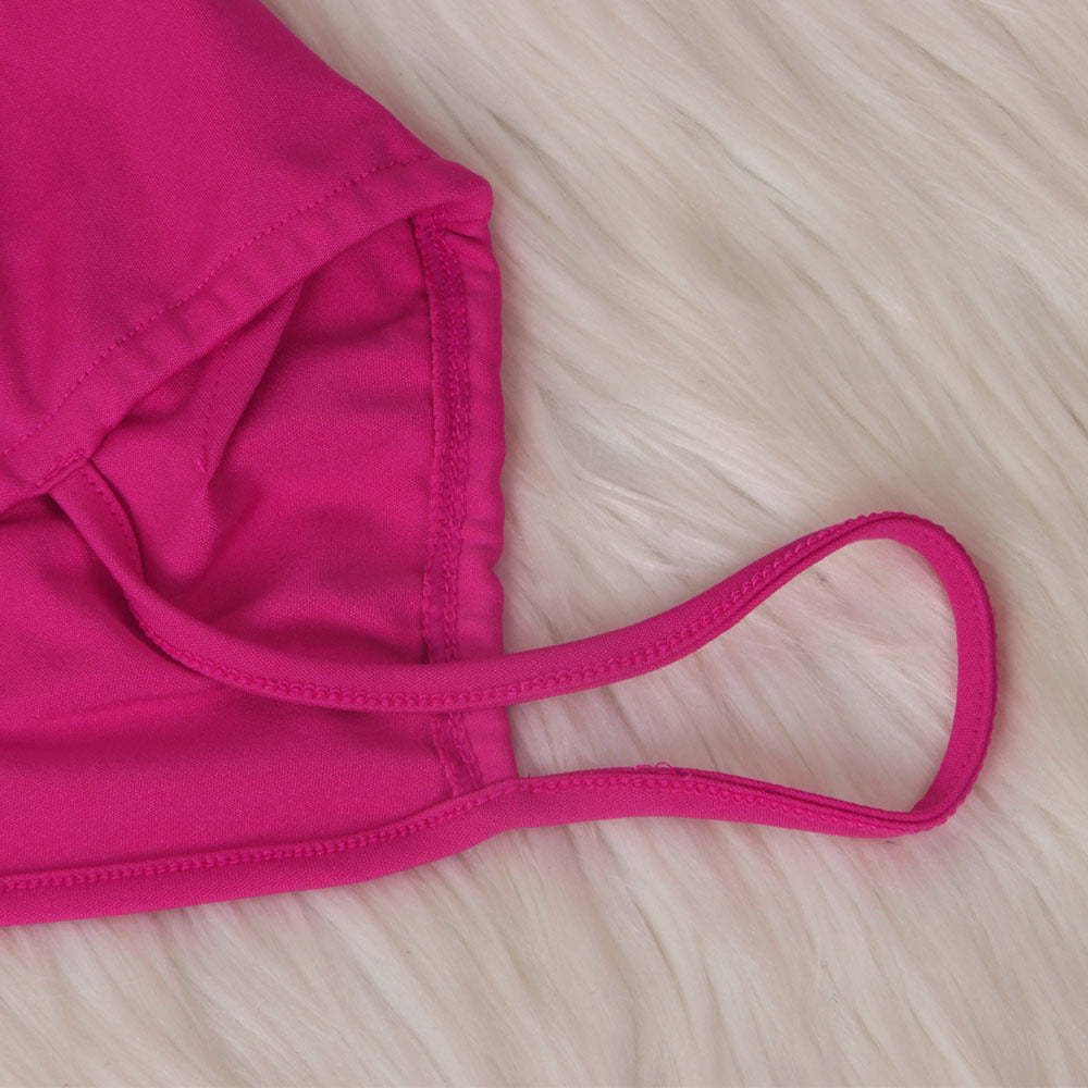 Women Sexy Solid Mesh Swimwear Two-piece Set 27