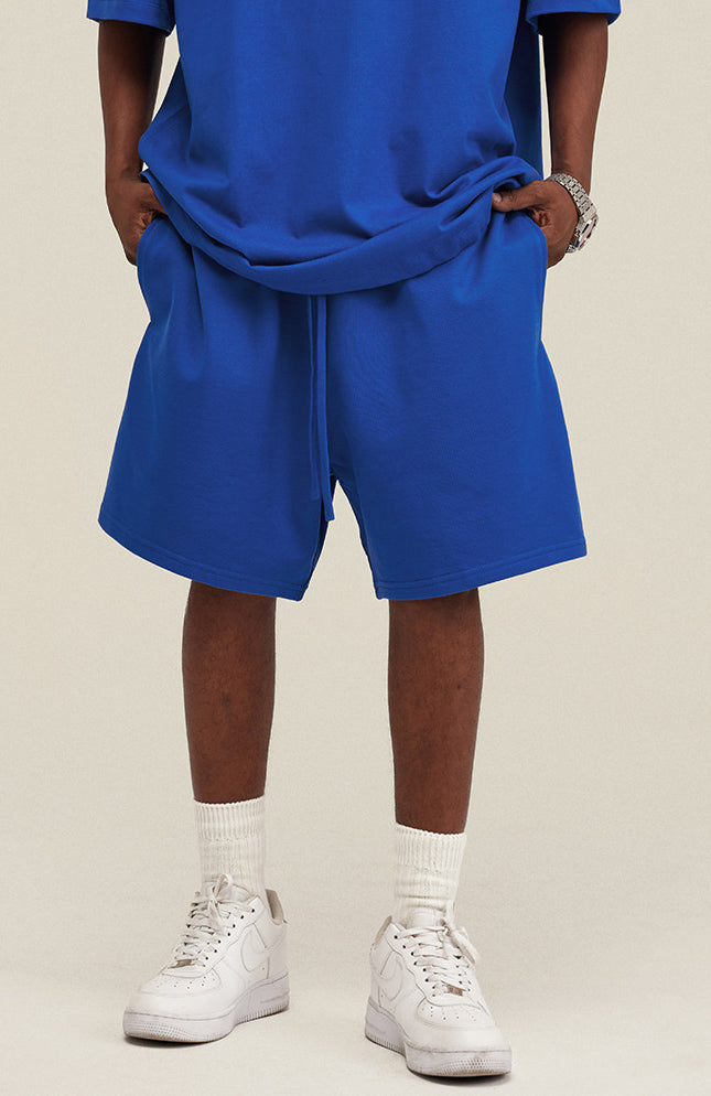 Summer Men's Solid Color Trendy Loose Casual Knee-Length Sports Shorts 22