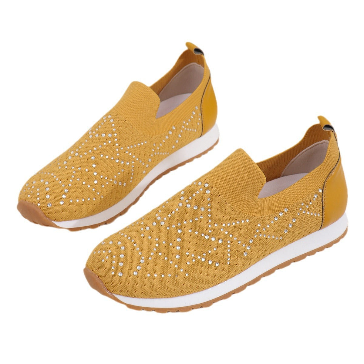 Women flying woven single shoes mesh flat casual single shoes 8