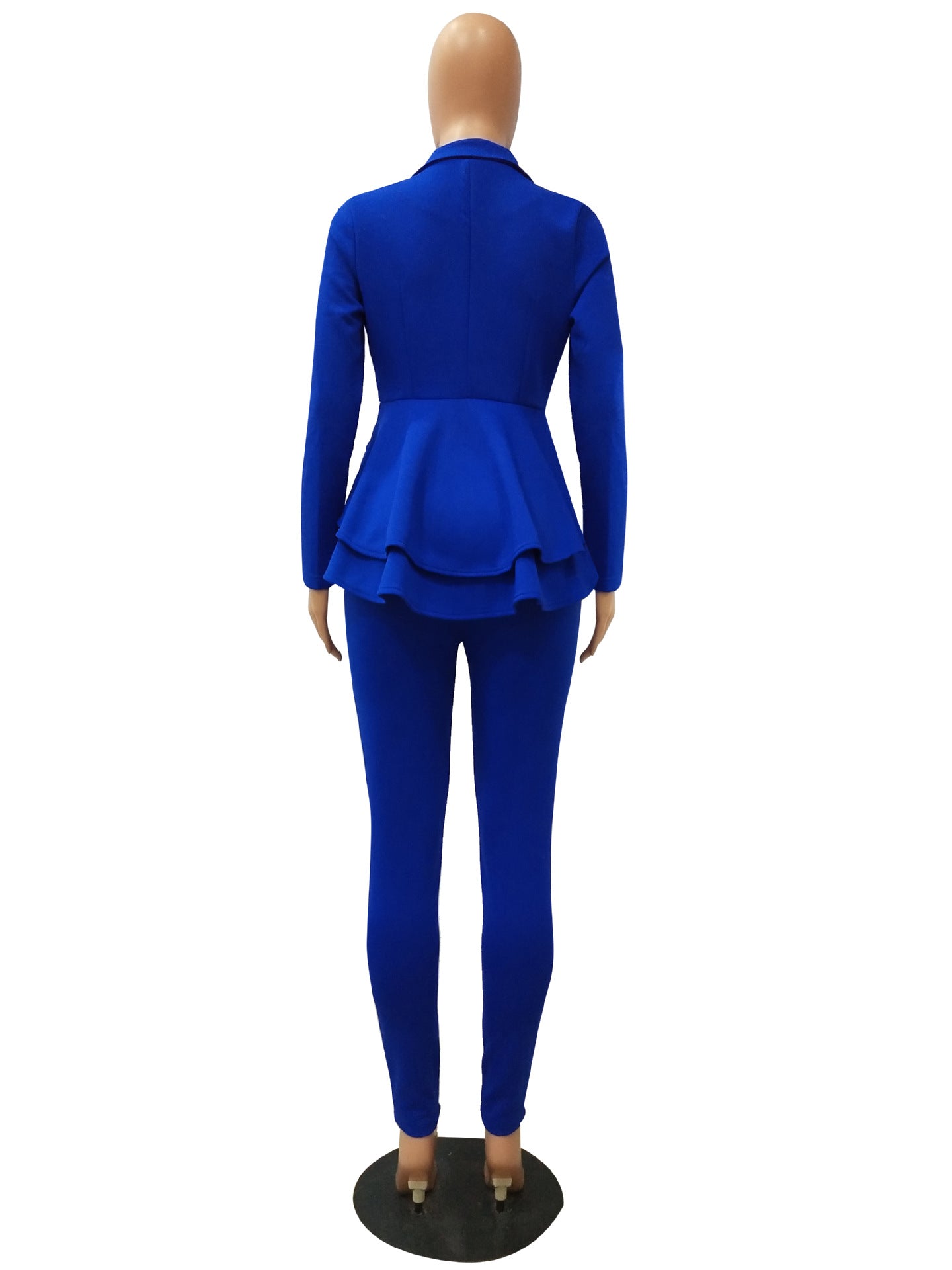 Fashion Ruffle Career Suit Casual Two Piece Set 39