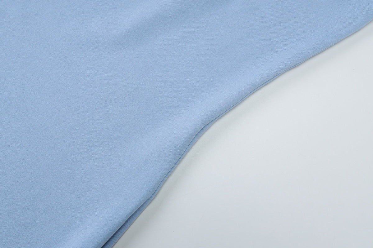 Women Autumn Long Sleeve Cape Strapless Sexy Strapless Top and Bodycon Dress Two-Piece Set 12