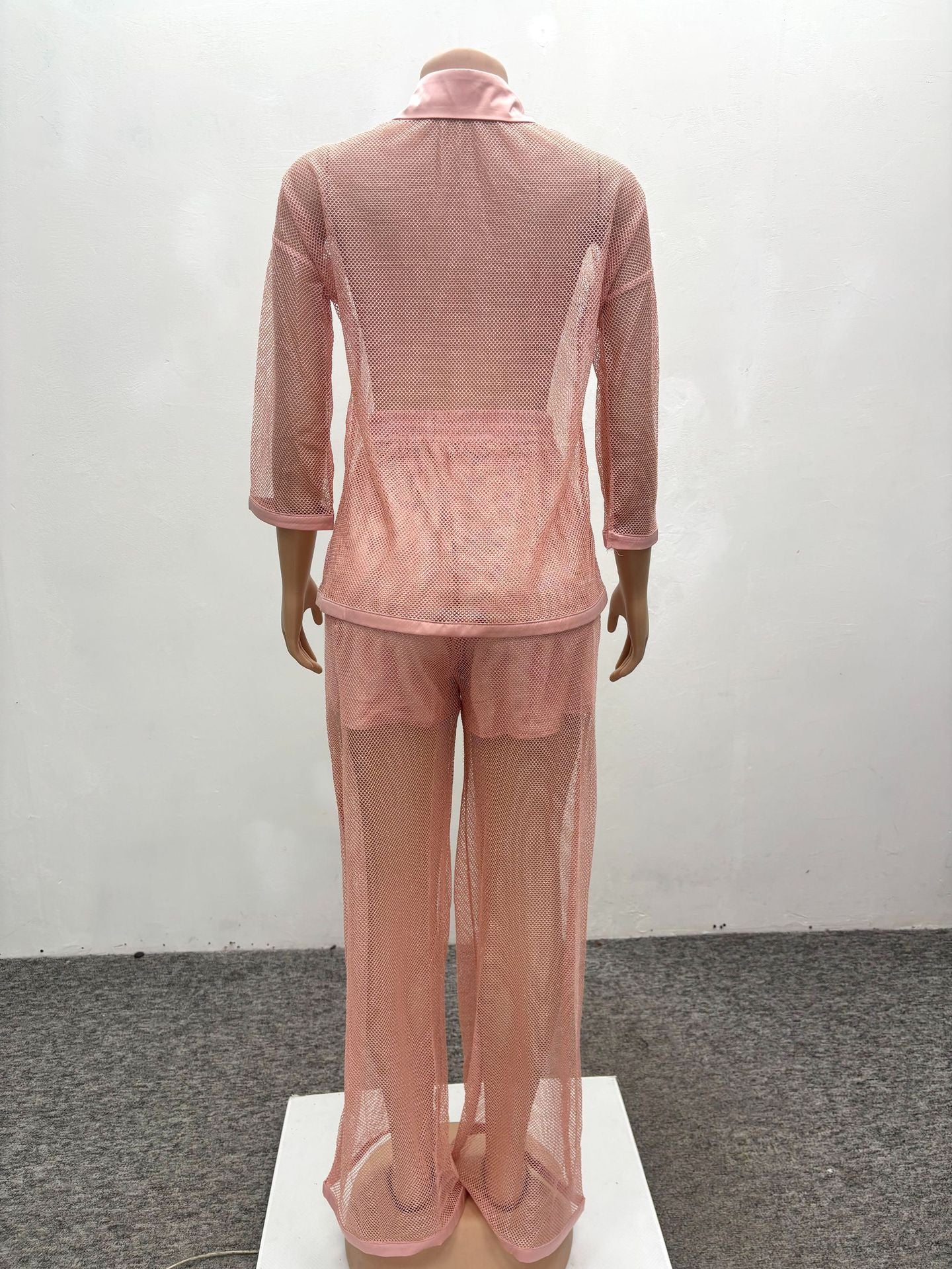 Plus Size Knit Cardigan Wide-Leg Trousers Two-Piece Set 8