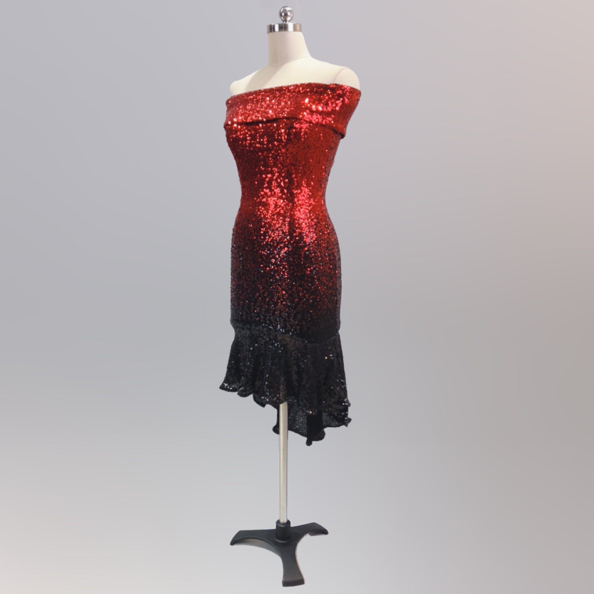 Wrapped See-Through L Gradient Sequins Bodycon Sexy Dress Wedding Formal Party Dress 18