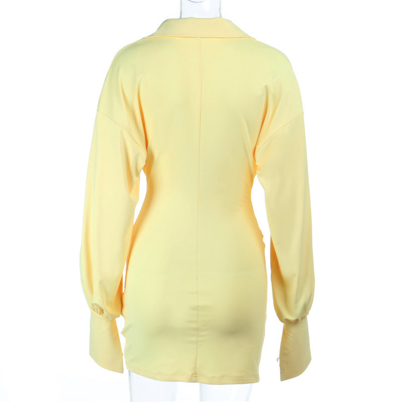 Women Sexy V-Neck Plumped Bodycon Dress 4