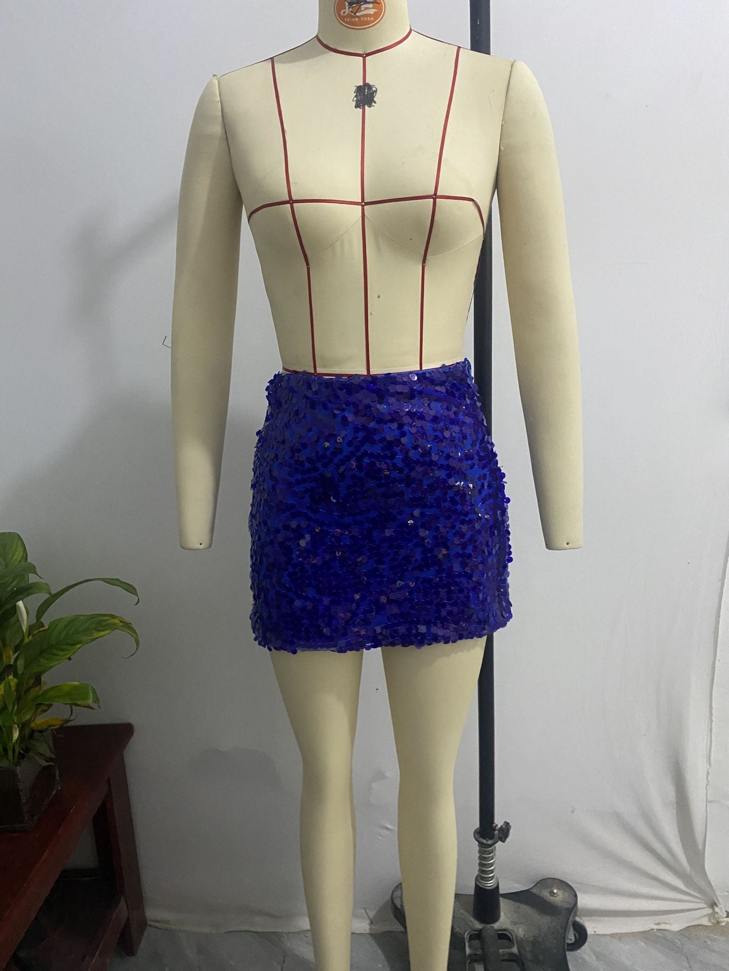 Sexy sequin bodycon short skirt 22