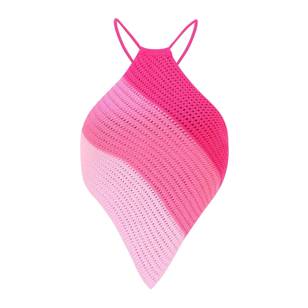 Women's Strapless Tops Beach Halter Neck Knitting Camisole 3