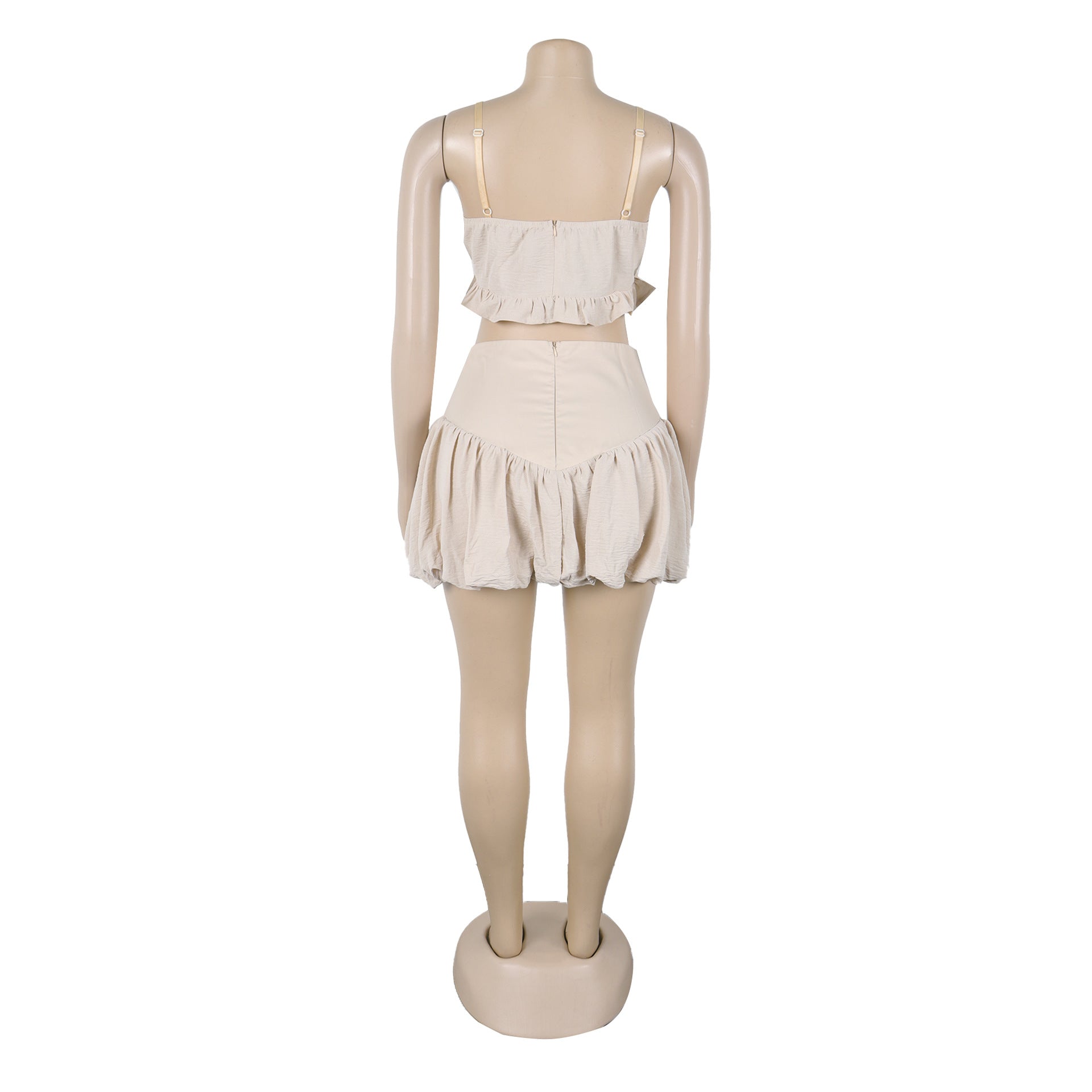 Women Off-Shoulder Suspender Top and Skirt Two-Piece Set 18