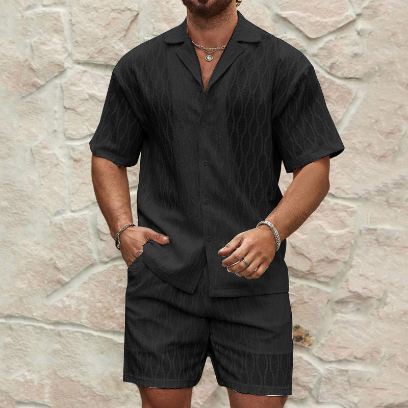 Summer Casual Men's Shirt & Shorts Set 10