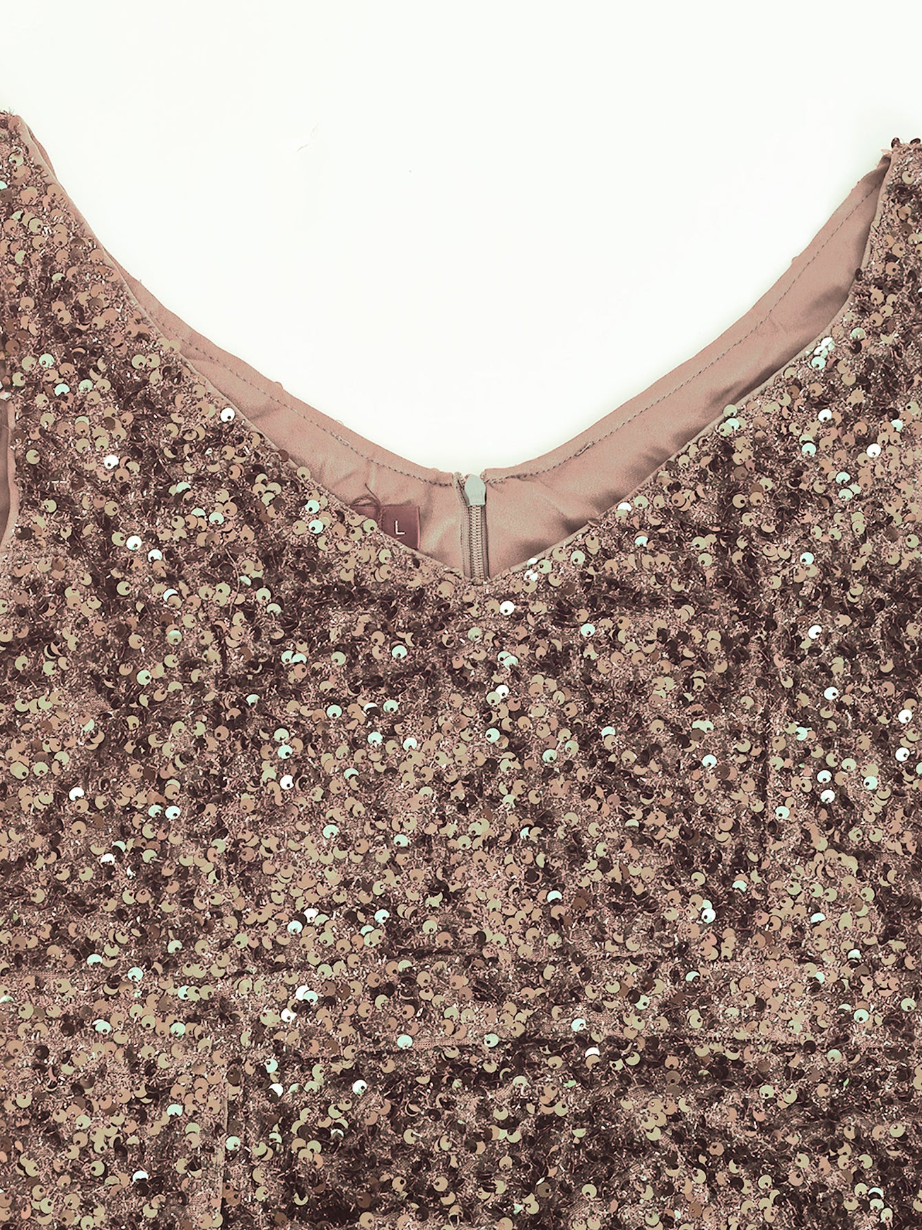 Plus Size Women's Sequin Sleeveless Slit Party Dress Solid Color Chic Long Evening Gown 13