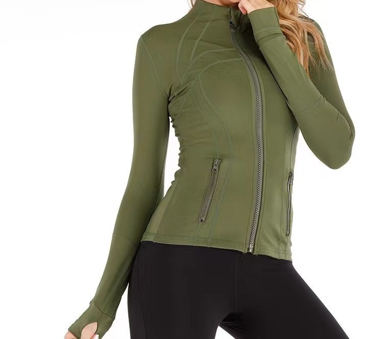 Slim Yoga Wear Sports Casual Fitness Jacket Women's Outdoor Sun Protection Top 26
