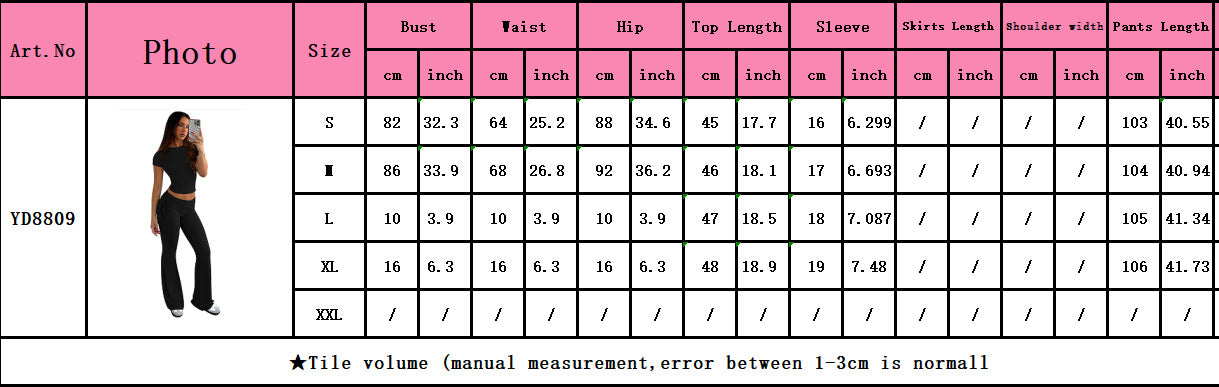 Women short-sleeved Top And Pant two-piece set 18