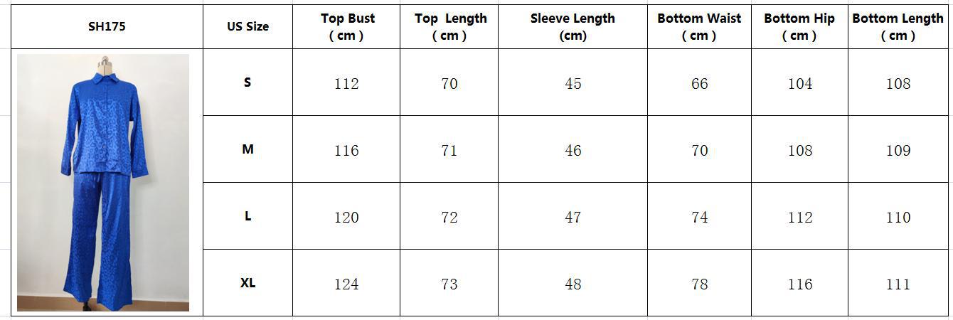 Women leopard print jacquard long-sleeved shirt and elastic waist loose trousers two-piece set 18