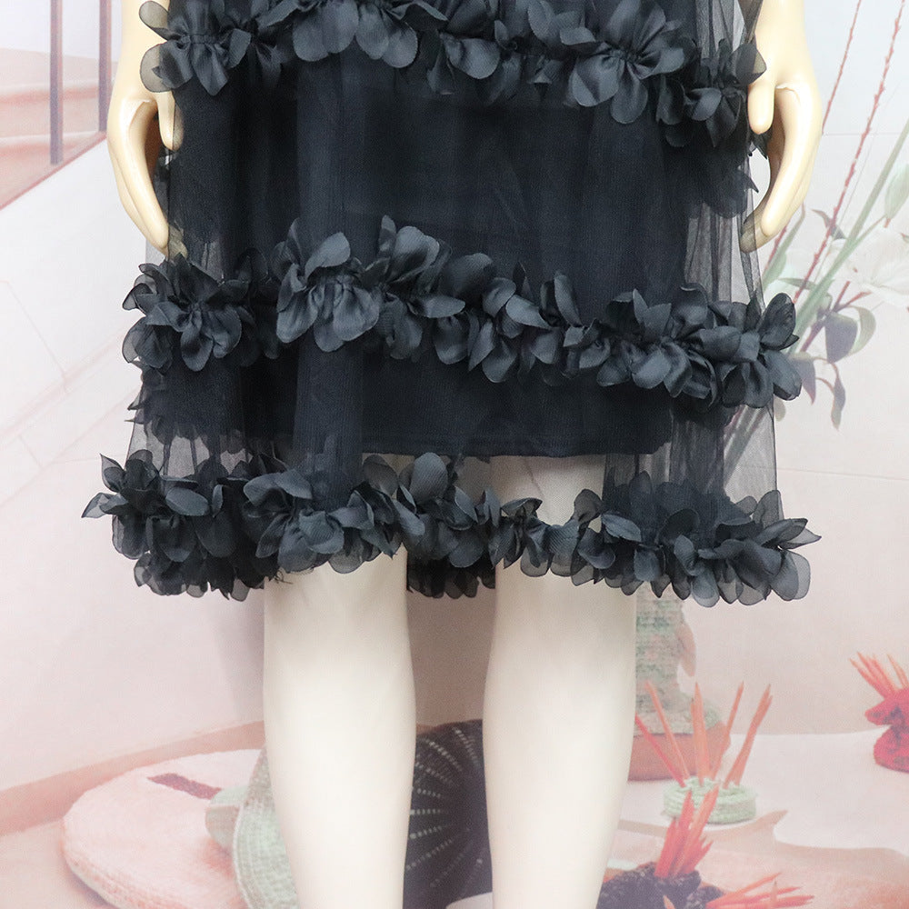 African Summer Solid Color Tutu Dress 7