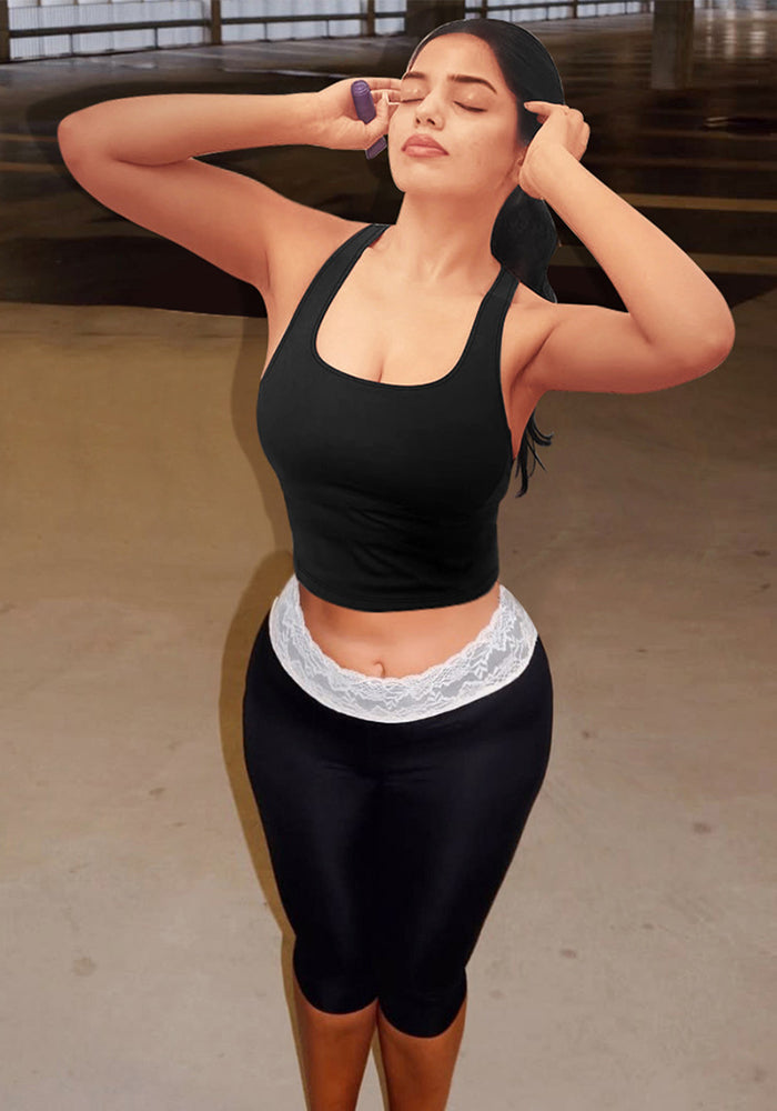 Women Summer Crop Top and Pants Two Piece Set