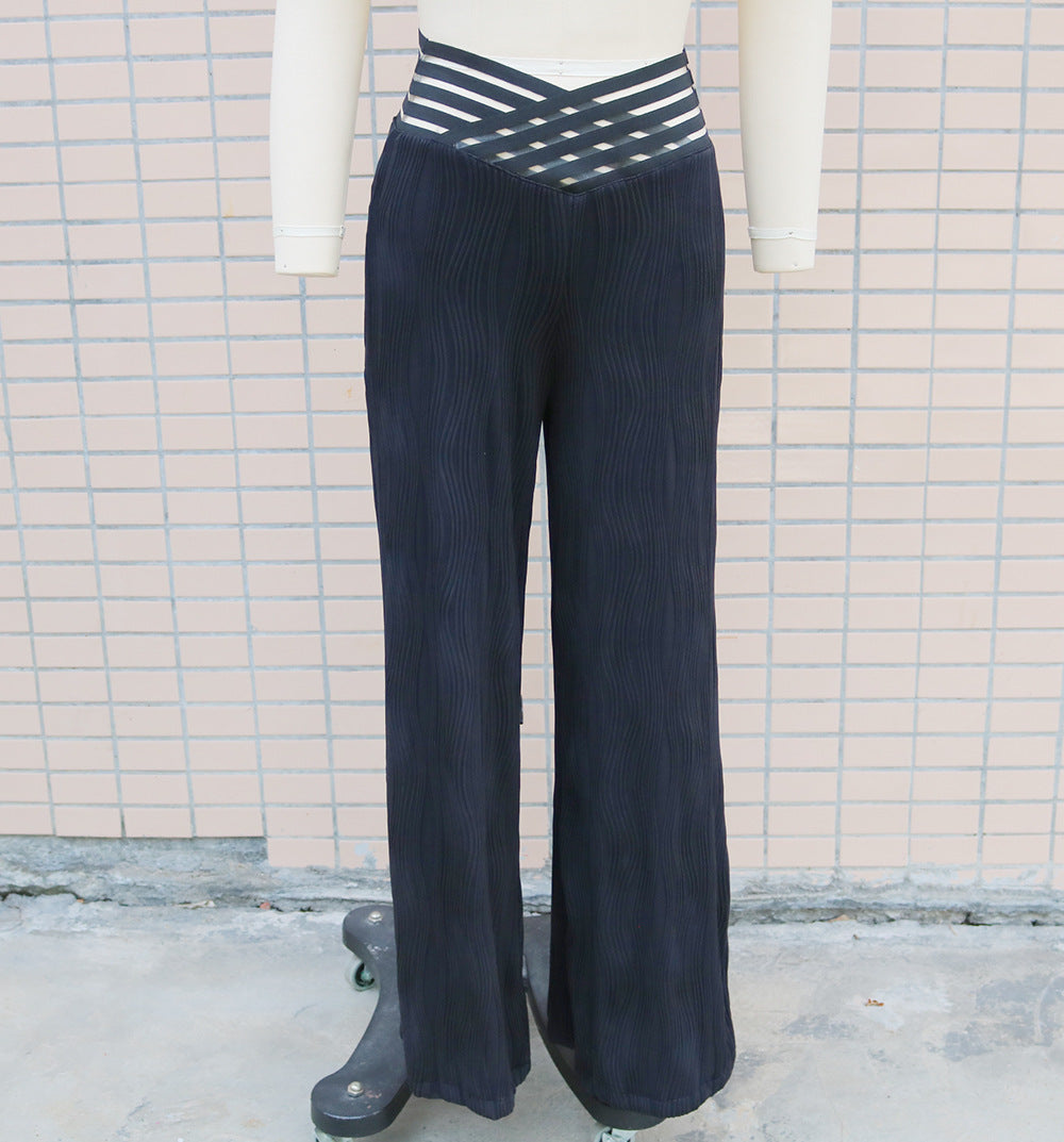 Women high waist wide leg Pant 8