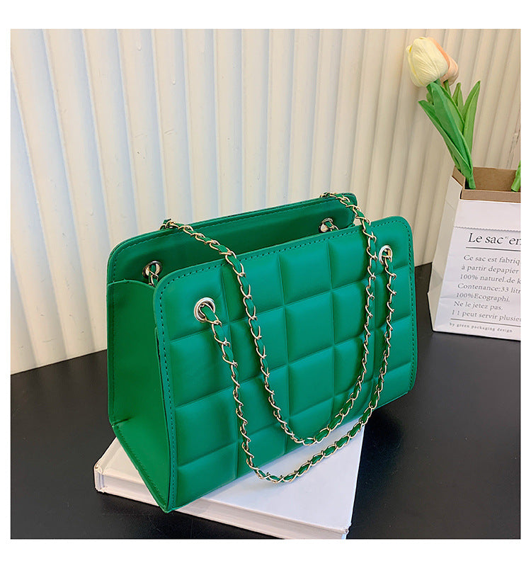 Women Retro Chain Solid Shoulder Bag 27