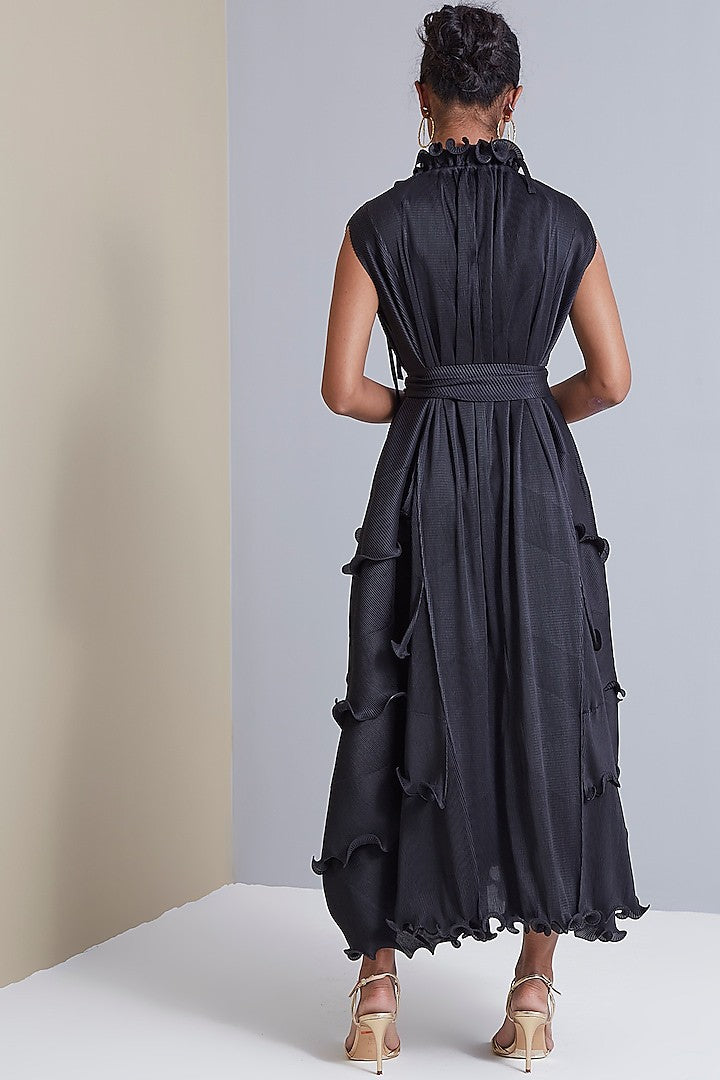 Plus Size African Women French Ruffle Edge Elegant Dress 23