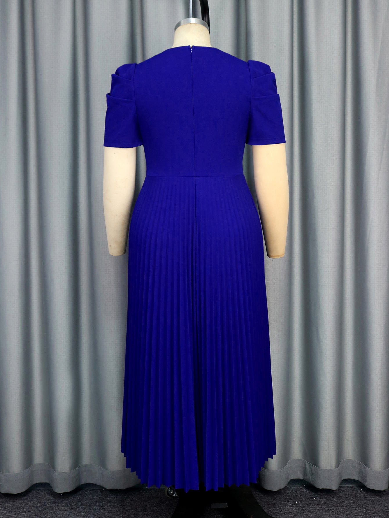 Women Elegant Spring and Summer Prom Formal Party Pleated Beaded Dress 7