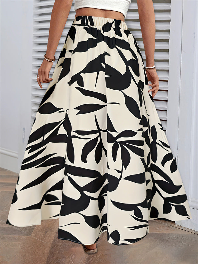 Women Printed Pleated Skirt Skirt 10