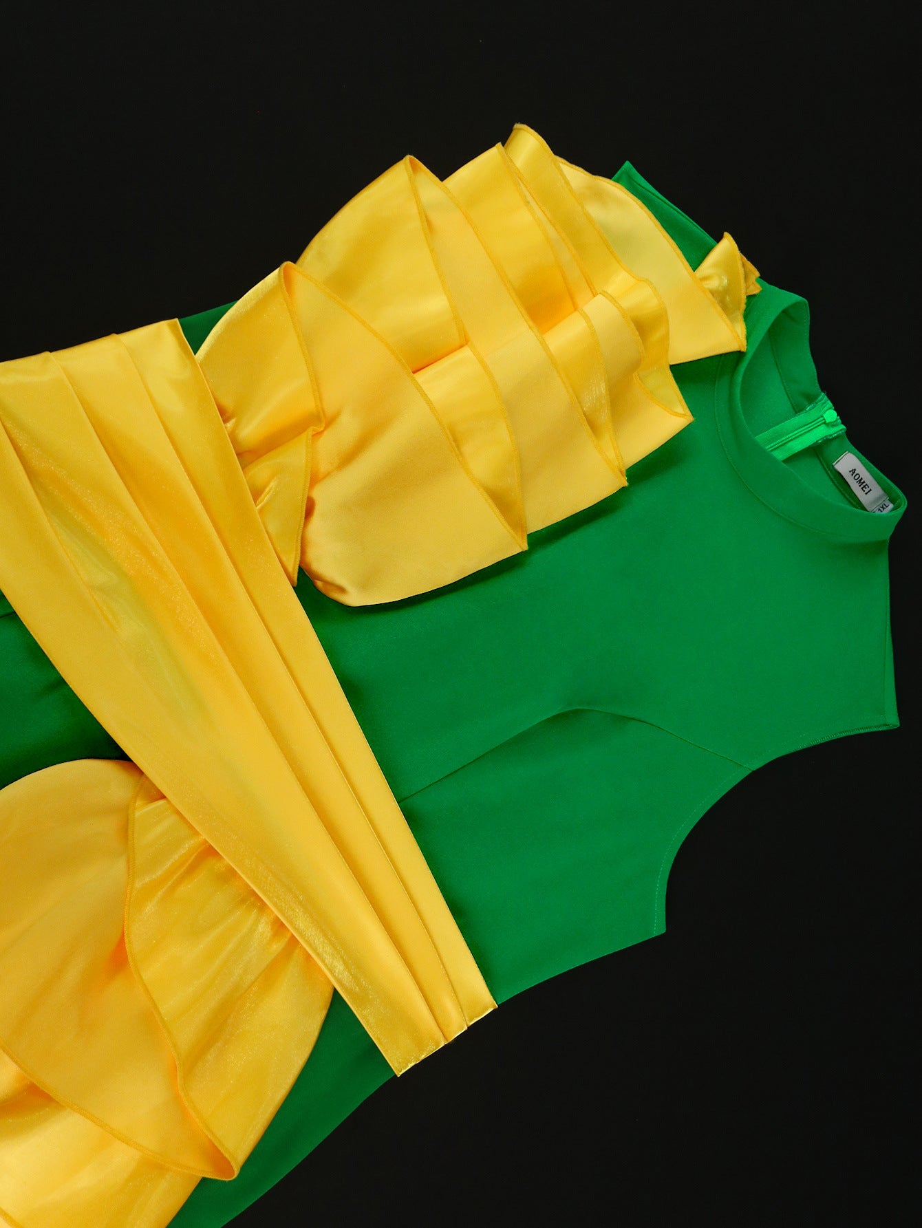 Elegant Contrast Color Sleeveless Slim Formal Party Dress 7