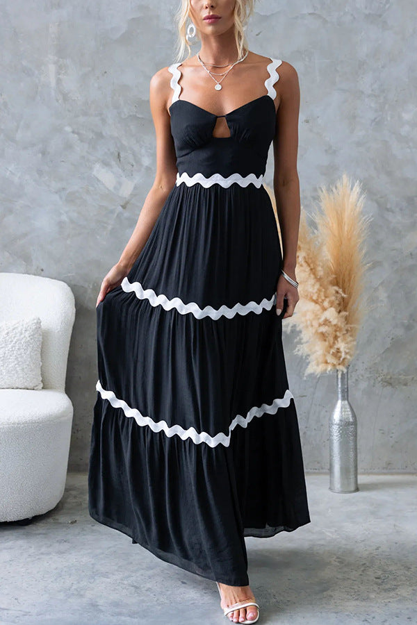 Women's Lace Strap Patchwork Dress 9