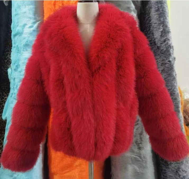 Fur coat women's autumn winter faux fur coat 18