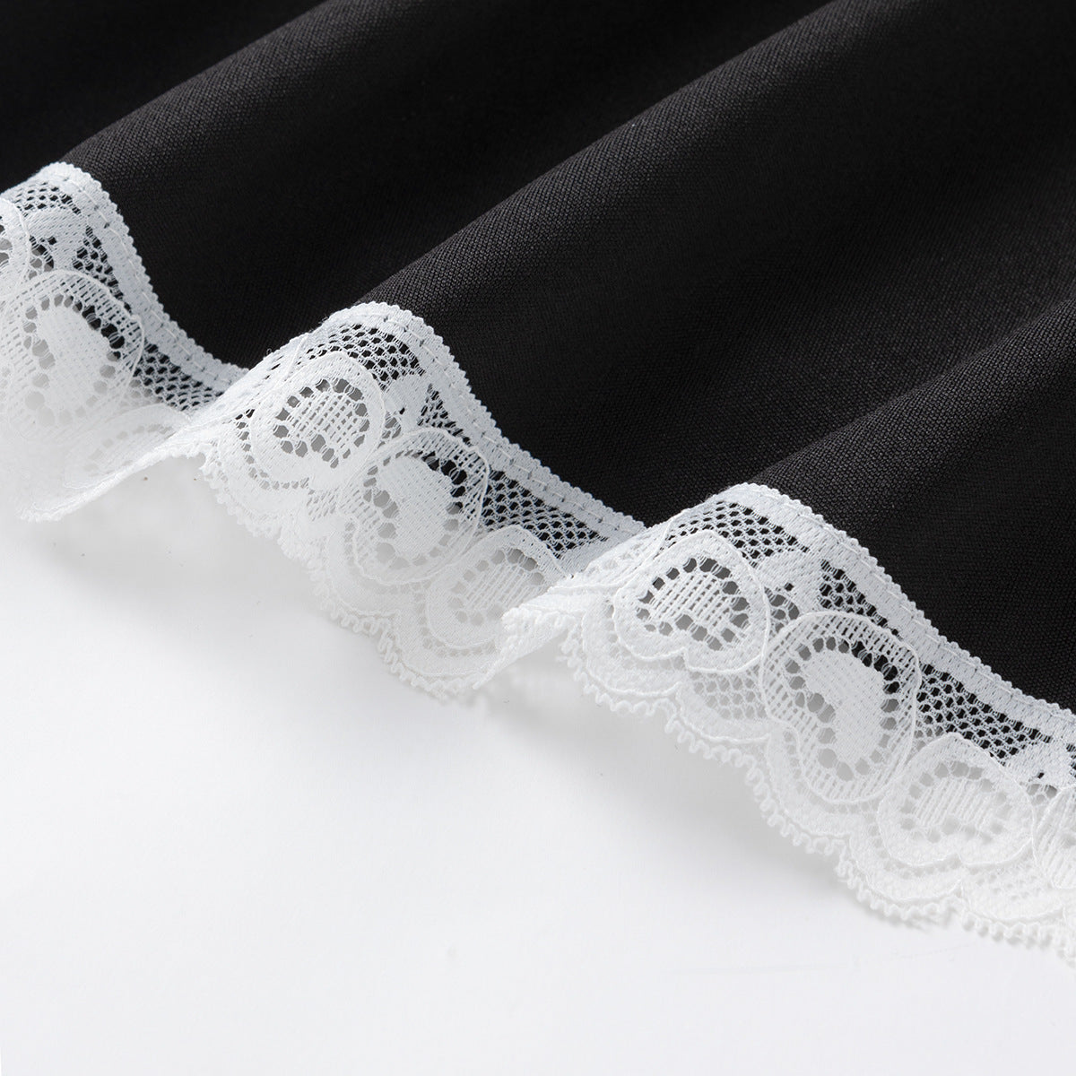 Chic Square Collar Long Sleeve Women Lace Patchwork Slim Waist A-Line Dress 7