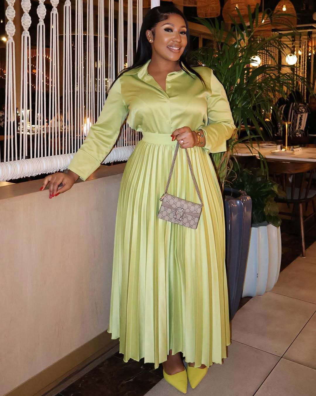 African Women summer long-sleeved pleated skirt two-piece set 3