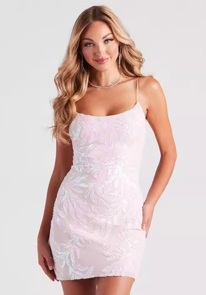 Women Sexy Suspender Backless Slit Evening Dress