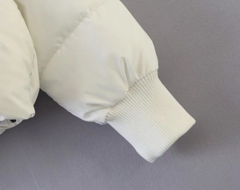 women's winter style fashion Stand Collar zipper pocket warm cotton-padded jacket 79