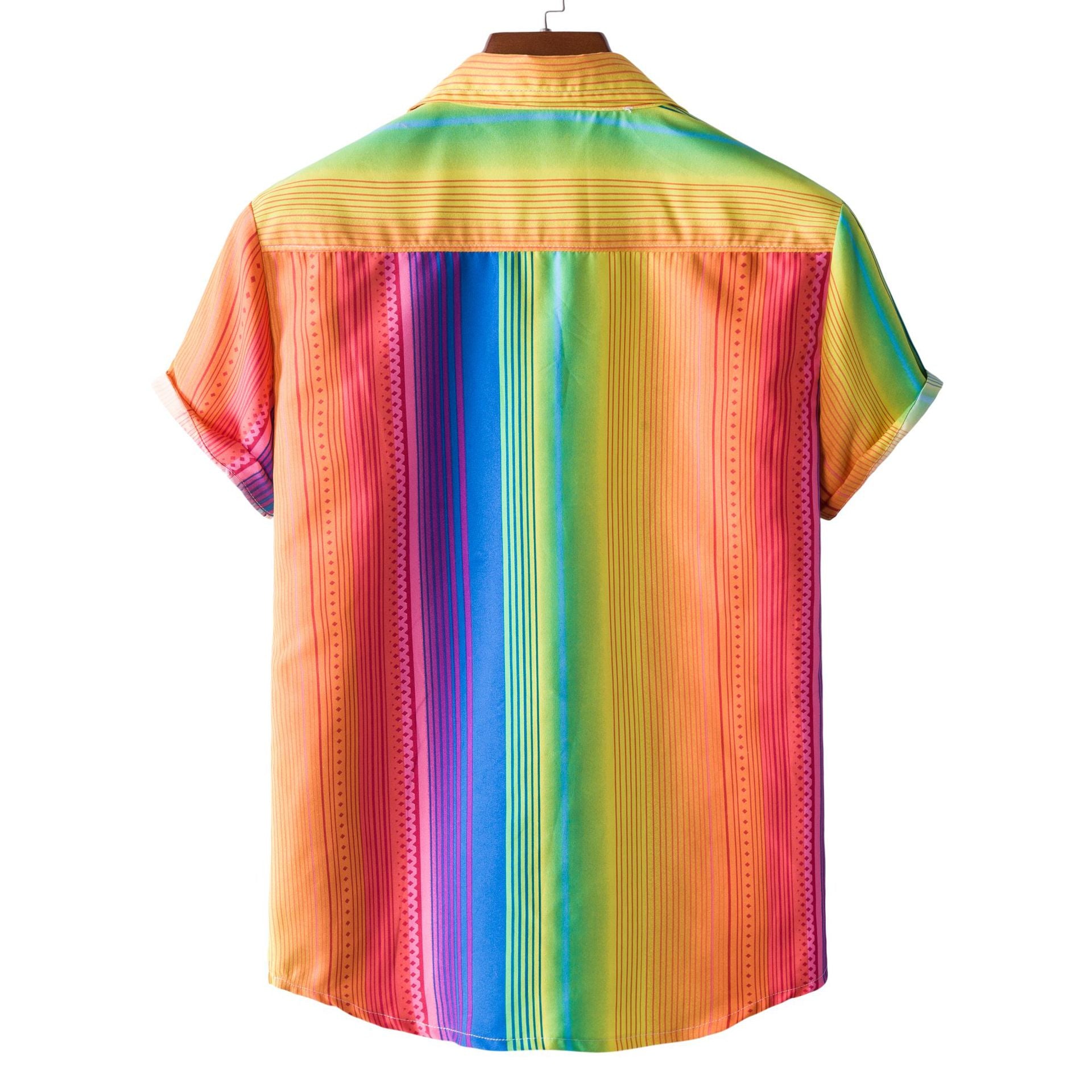 Men's Print Holidays Men's Short Sleeve Casual Shirt 29