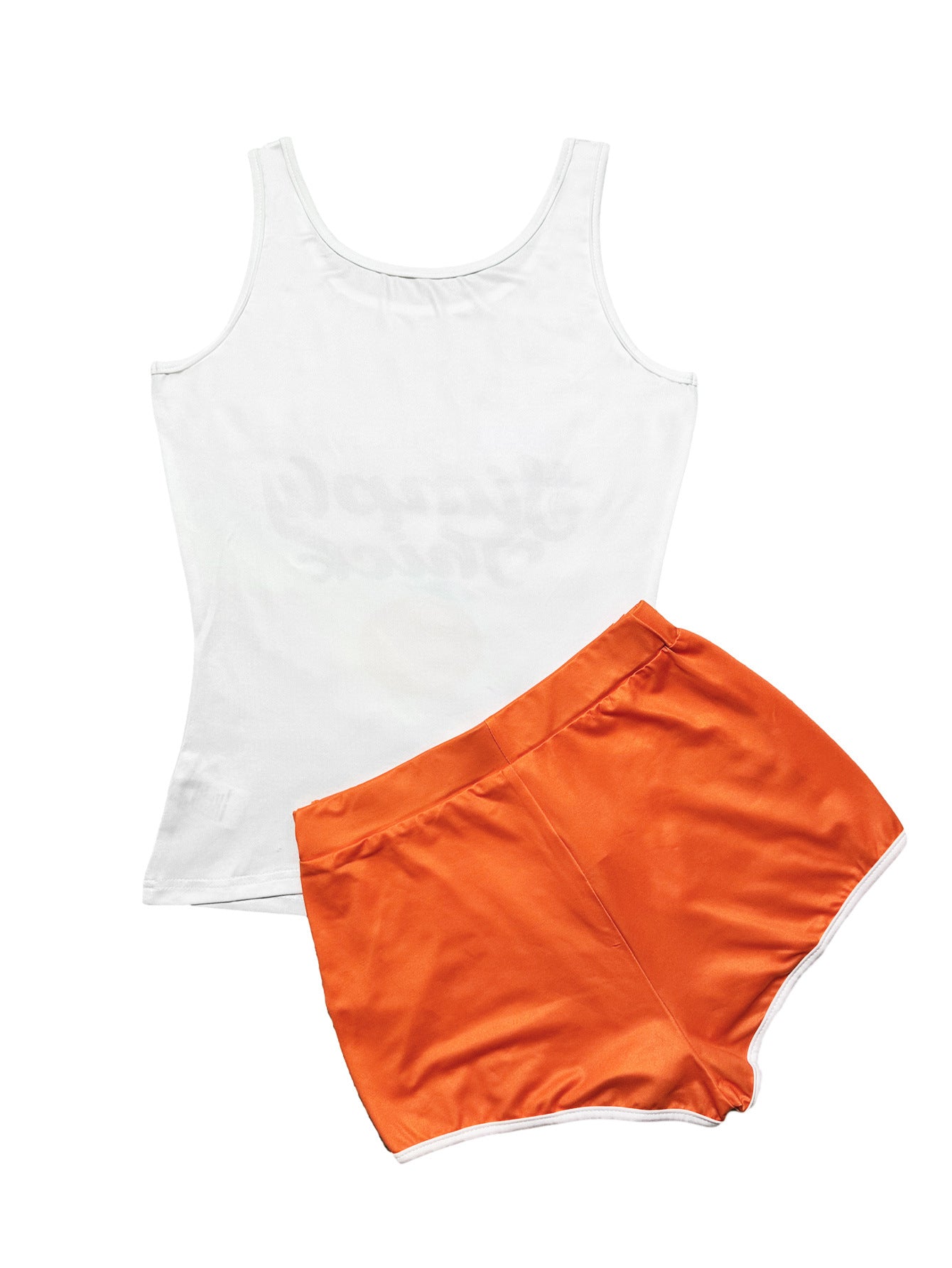 Women's clothing sexy tight fitting print vest shorts two-piece set 19