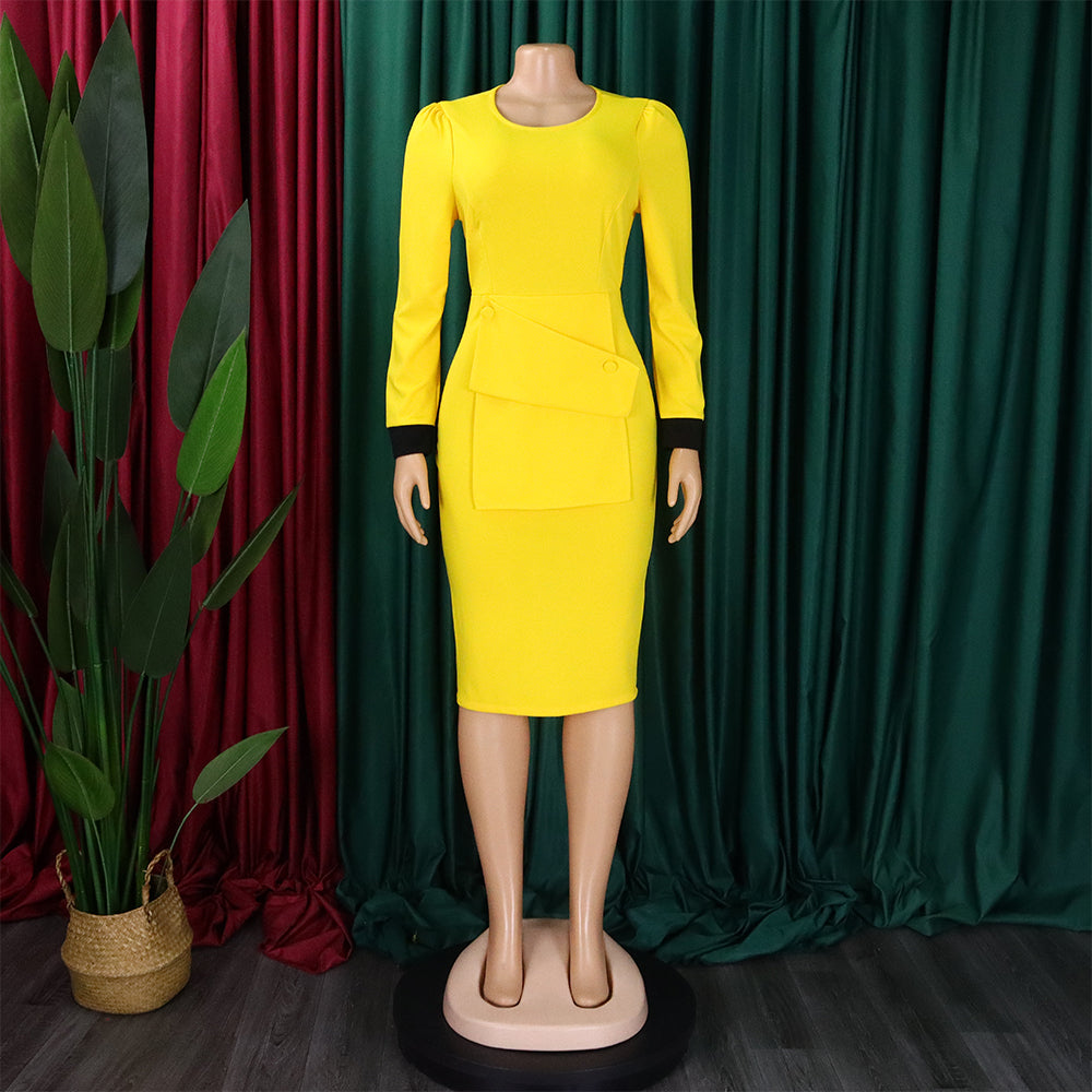 Ladies Fashion Chic Bodycon Pencil Office African Dress 20