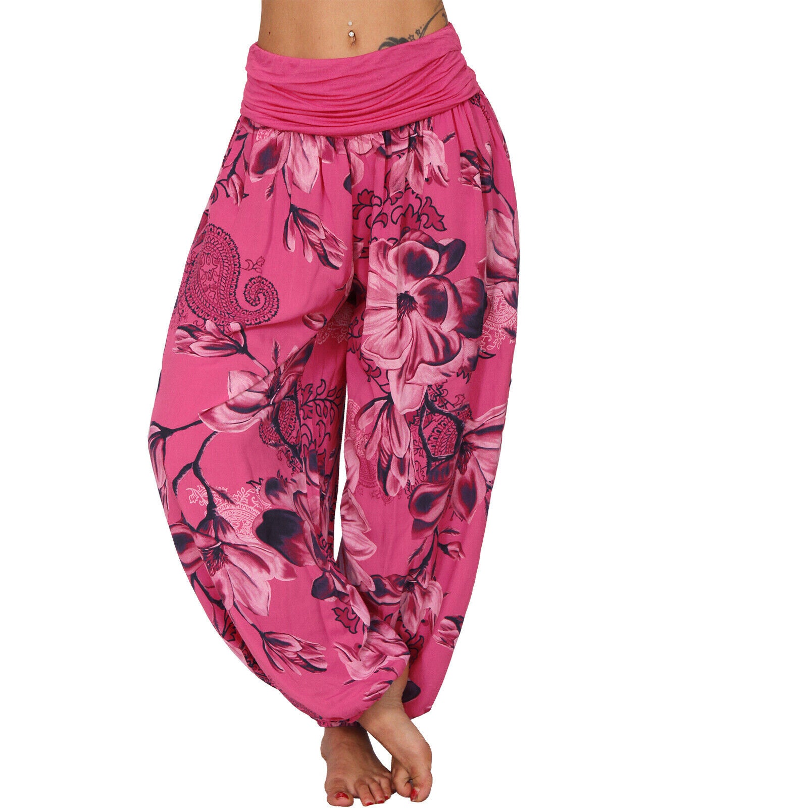 Women Printed Casual Wide-Leg Pants 32