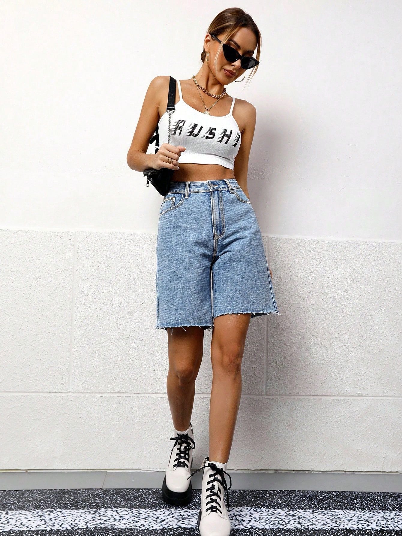 Women Casual Washed Denim Shorts 13