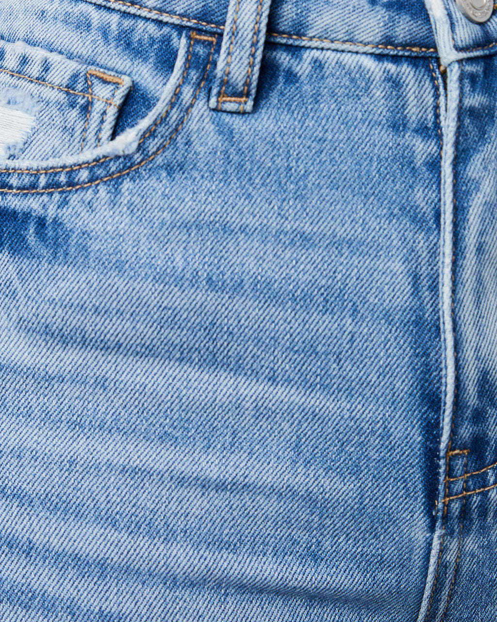 Tassels Washed Ripped Long Denim Pants Casual Wide-Leg Trousers 6