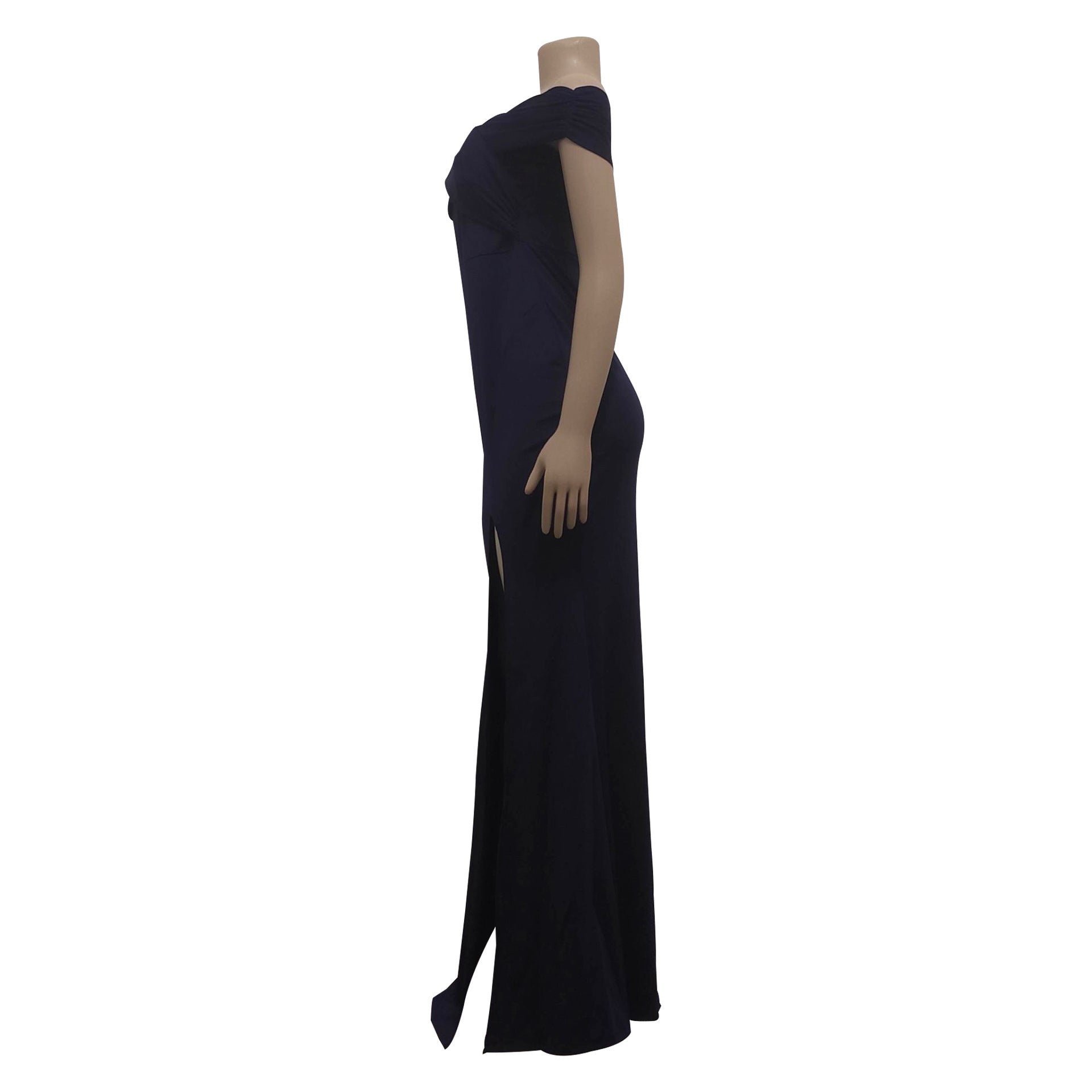 Women Sexy V-Neck Sleeveless Slit Long Dress 19