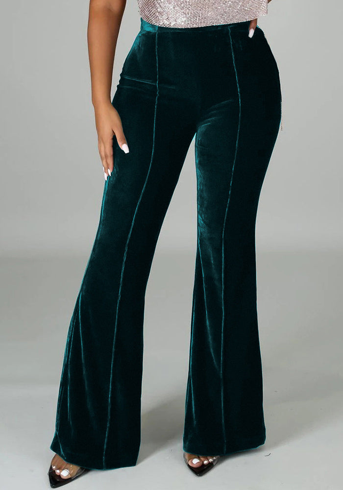 Women's Fall/Winter Bell Bottom Mid Waist Casual Pants