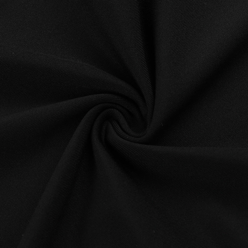 Women Sexy One-Sleeve Metal Button Cutout Dress 16