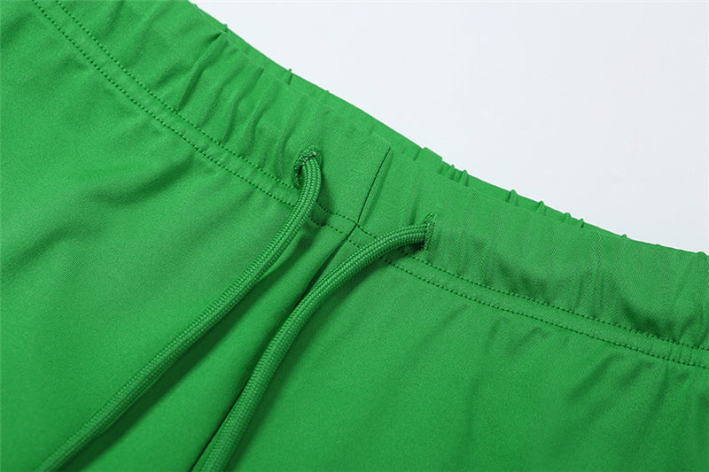 Women Summer Sexy Print Crop Short Sleeve Top and Pants Casual Two-piece Set 21