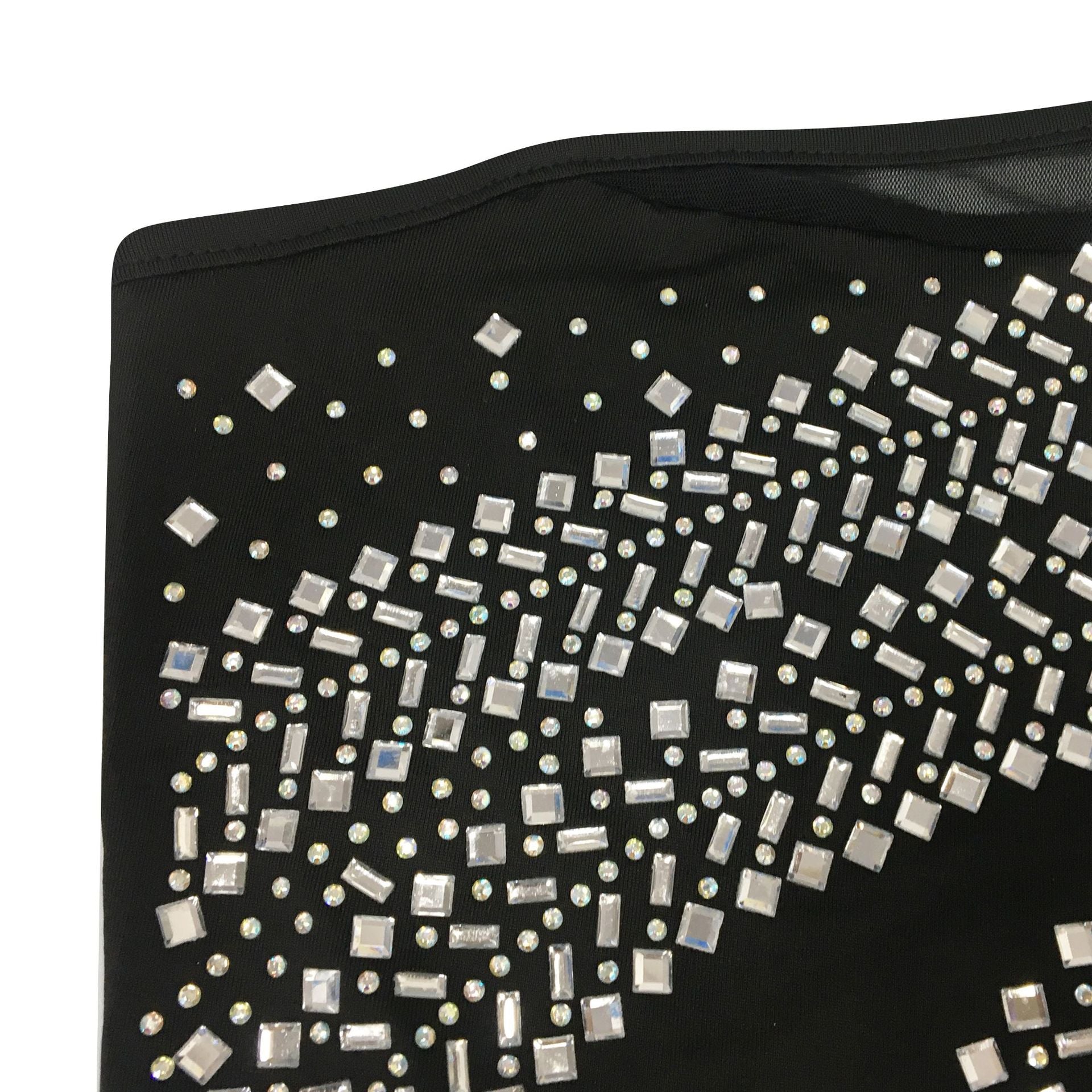 Trendy Nightclub Sexy Tight Fitting Beaded Slash Shoulder Women'S Club Dress 11