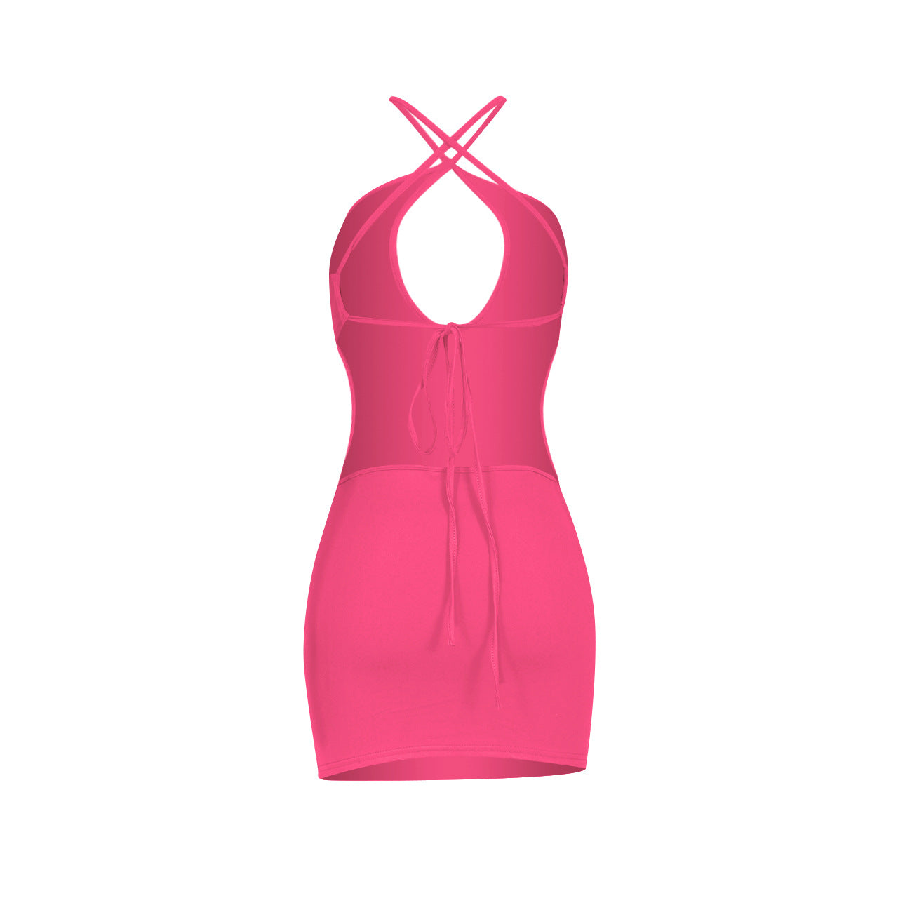 Women Sexy Cross Lace-Up Backless Dress 17