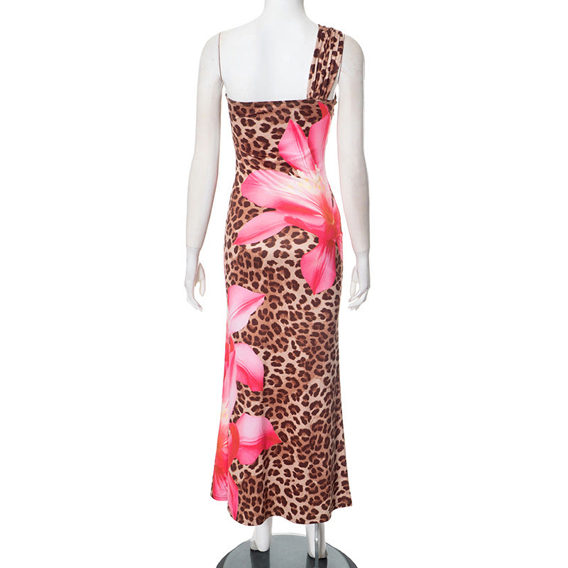 Women Leopard Print Sexy Long Dress 6