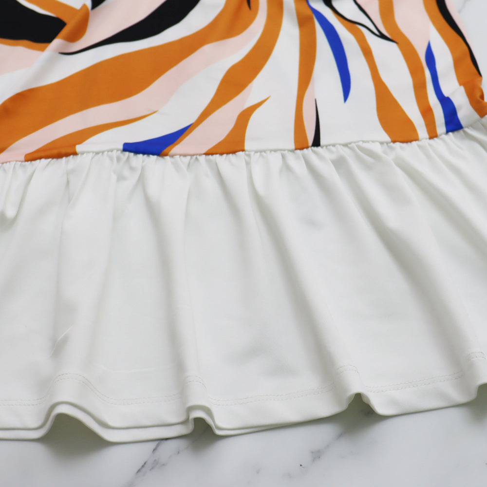 Women printed polo dress 15